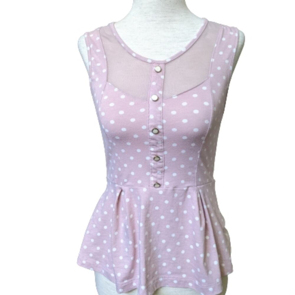 Urban Outfitters Pins & Needles Mesh Peplum Tank S